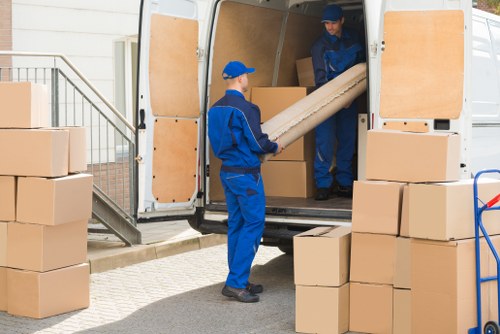 Removal team planning a local move in Bermondsey streets