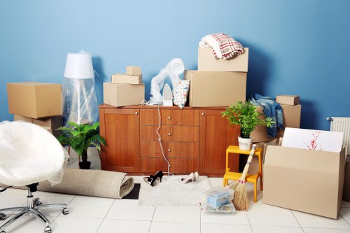 Removal van and moving crew ready for a Bermondsey property move