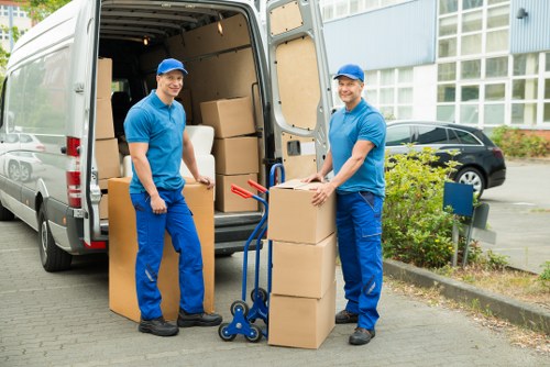 Man and van crew completing a safe and insured delivery
