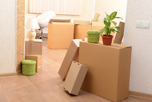Loading household furniture into a van in Bermondsey